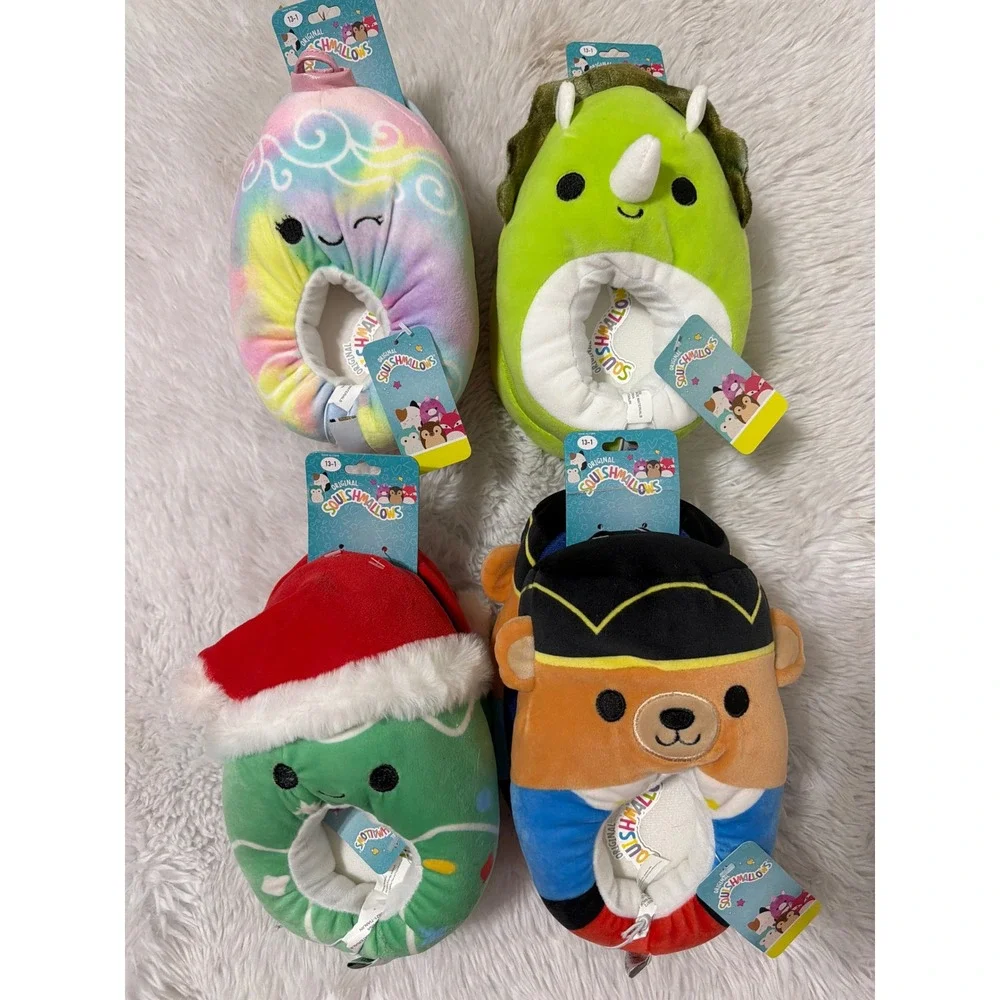 Squishmallows Slippers Kids Squishmallow Size 13-1 Nutcracker Dino Ornament NEW